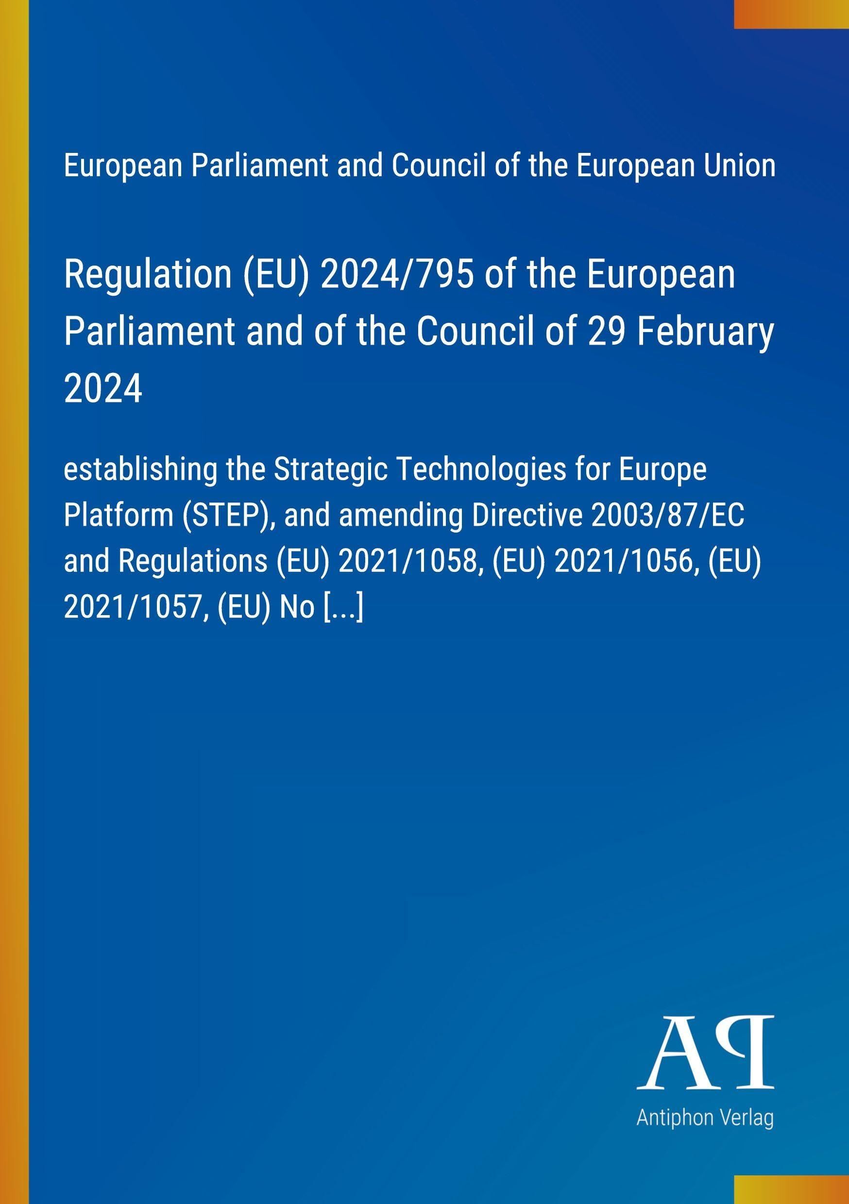 Regulation (EU) 2024/795 of the European Parliament and of the Council of 29 February 2024