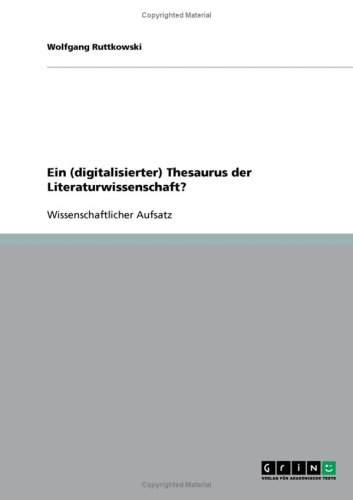 Ein (digitalisierter) Thesaurus der Literaturwissenschaft?