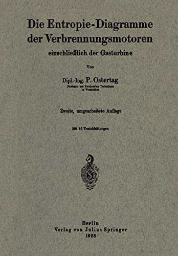 Die Entropie-Diagramme der Verbrennungsmotoren einschließlich der Gasturbine