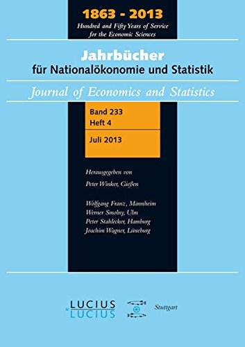 Jahrbücher für Nationalökonomie und Statistik / Journal of Economics and Statistics: Band 233 Heft 3: 150 Years Journal of Economics and Statistics