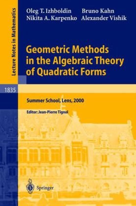 Geometric Methods in the Algebraic Theory of Quadratic Forms: Summer School, Lens, 2000 (Lecture Notes in Mathematics)