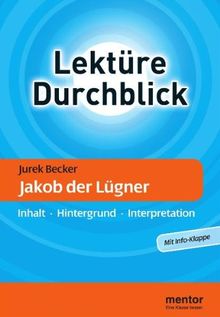 Jurek Becker: Jakob der Lügner: Inhalt - Hintergrund - Interpretation von Ursula Zierlinger | Buch | Zustand sehr gut