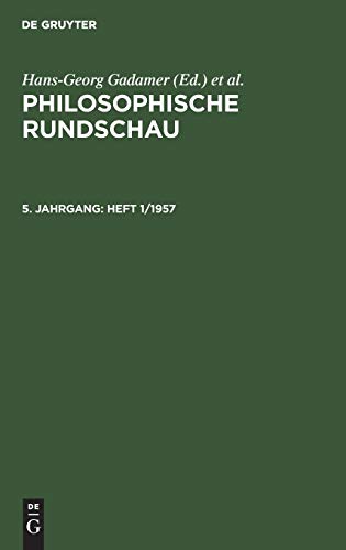 Heft 1/1957 (Philosophische Rundschau, Band 1)