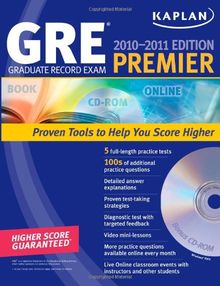 Kaplan GRE Exam 2010-2011 Premier with CD-ROM (Kaplan GRE Premier Program (W/CD))