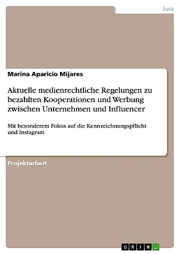 Aktuelle medienrechtliche Regelungen zu bezahlten Kooperationen und Werbung zwischen Unternehmen und Influencer: Mit besonderem Fokus auf die Kennzeichnungspflicht und Instagram