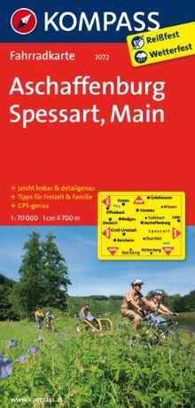 Aschaffenburg - Spessart - Main: Fahrradkarte. GPS-genau. 1:70000 (KOMPASS-Fahrradkarten Deutschland)