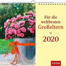 Für die weltbesten Großeltern 2020: Dekorativer Wandkalender mit Monatskalendarium