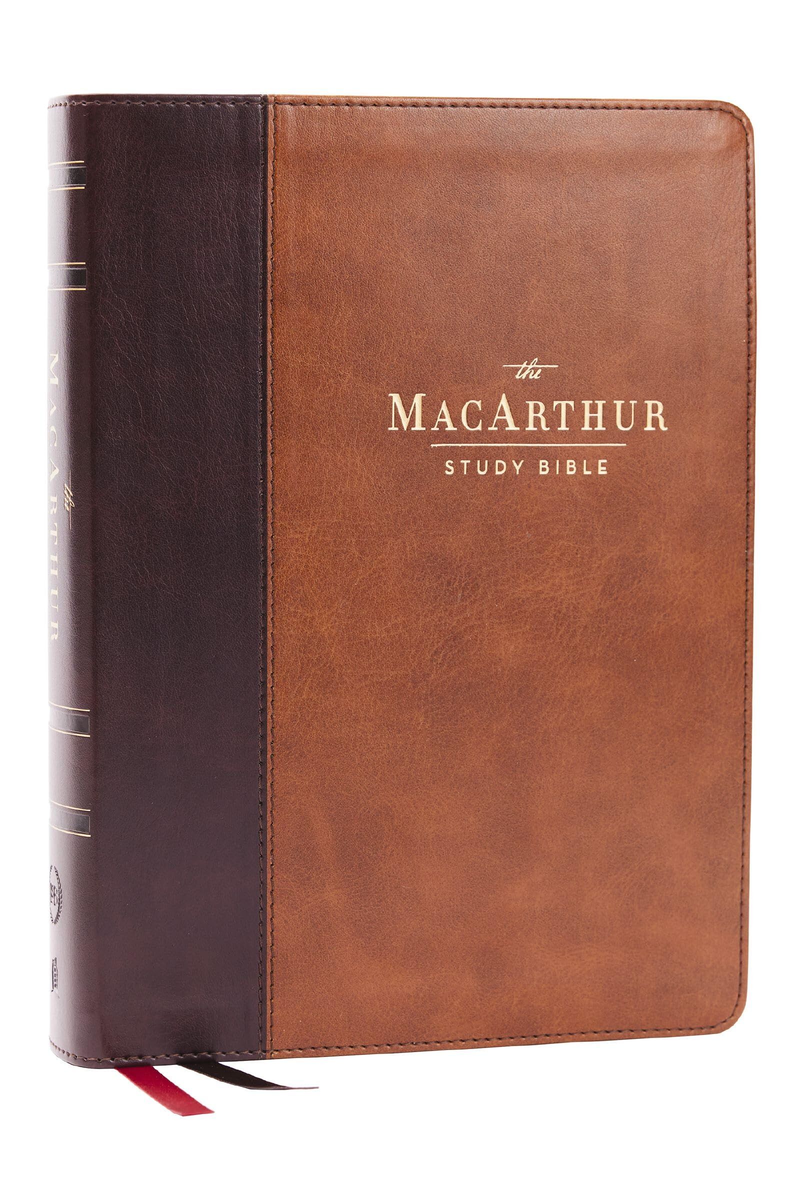 LSB, MacArthur Study Bible, Brown Leathersoft, Comfort Print, Thumb Indexed - Neuware