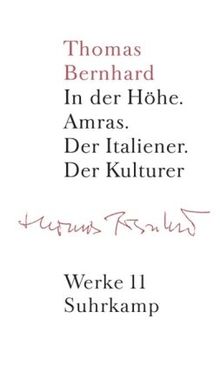 Werke in 22 Bänden: Band 11: Erzählungen I: In der Höhe. Amras. Der Italiener. Der Kulterer: Bd. 11