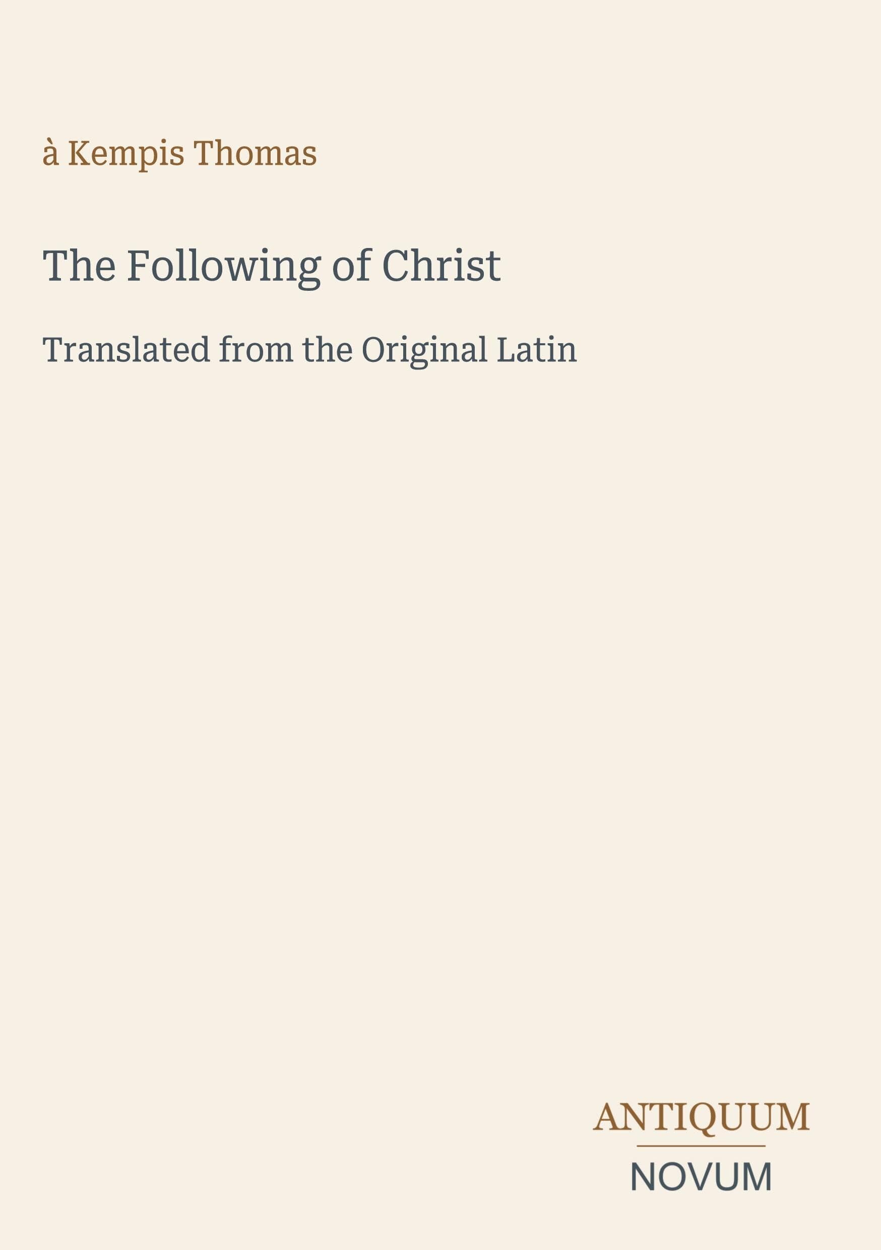 The Following of Christ