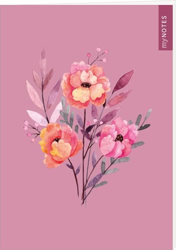 myNOTES Papeterie: Notizheft Blumenträume: Bouquet | Heft liniert A5, florales Design, für Notizen und gute Ideen unterwegs