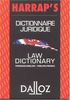 Dictionnaire juridique français-anglais / anglais-français : Law Dictionary French-English/English-French: Francais - Anglais, English - French (Lexiques)