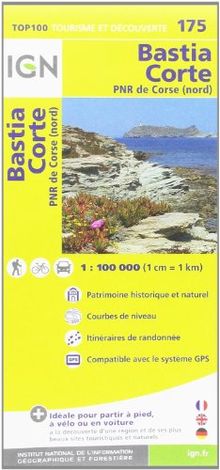 IGN 1 : 100 000 Bastia Corte: Top 100 Tourisme et Découverte (Ign Map)