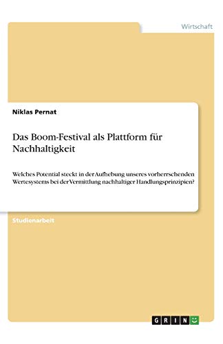 Das Boom-Festival als Plattform für Nachhaltigkeit: Welches Potential steckt in der Aufhebung unseres vorherrschenden Wertesystems bei der Vermittlung nachhaltiger Handlungsprinzipien?
