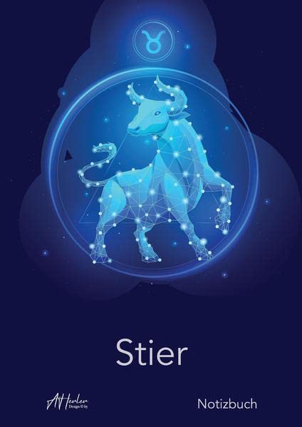 Sternzeichen Stier Notizbuch | Designed by Alfred Herler: Liniertes Notizbuch mit mit 150 Seiten in edlem Astrologie-Design zum niederschreiben Deiner ... Notizen, persönlichen Gedanken und Ideen