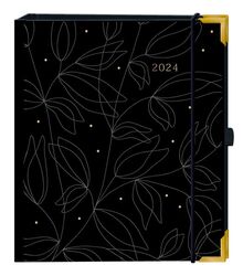 Terminplaner A5 Premium 2024 Black: Premium-Terminplaner