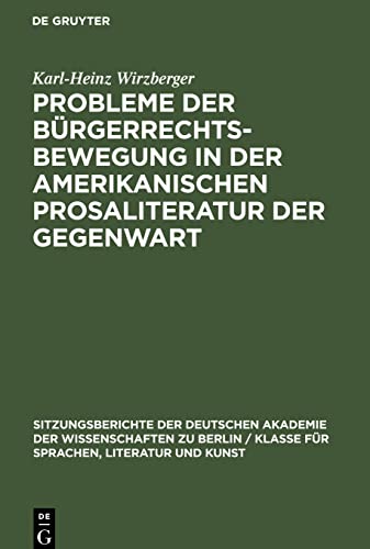 Probleme der Bürgerrechtsbewegung in der amerikanischen Prosaliteratur der Gegenwart