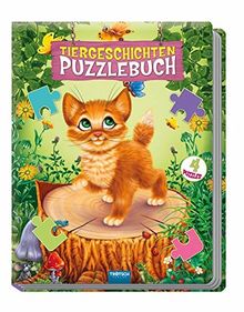 Puzzlebuch "Tiergeschichten": 4 Puzzles, 12-teilig mit Farbvorlagen
