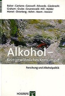 Alkohol - Kein gewöhnliches Konsumgut: Forschung und Alkoholpolitik