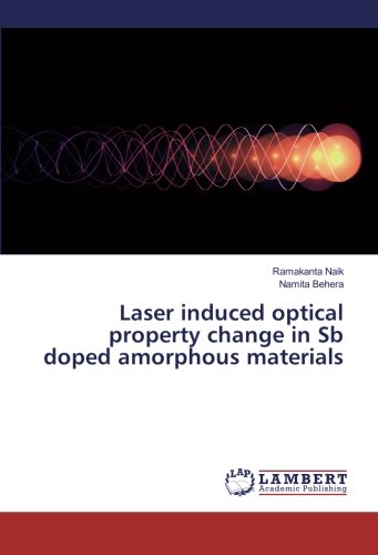 Laser induced optical property change in Sb doped amorphous materials