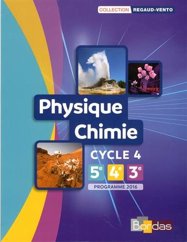 Physique chimie, cycle 4, 5e, 4e, 3e : programme 2016