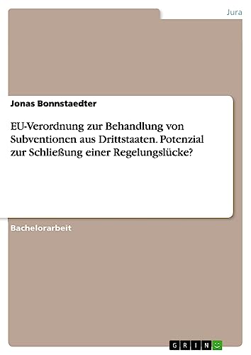 EU-Verordnung zur Behandlung von Subventionen aus Drittstaaten. Potenzial zur Schließung einer Regelungslücke?