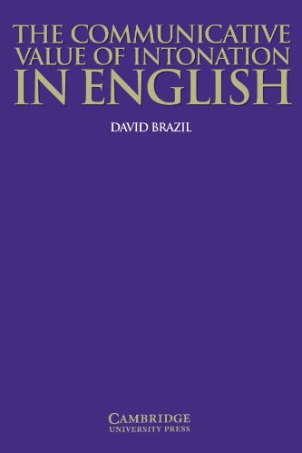 The Communicative Value of Intonation in English (Applied Linguistics Non)