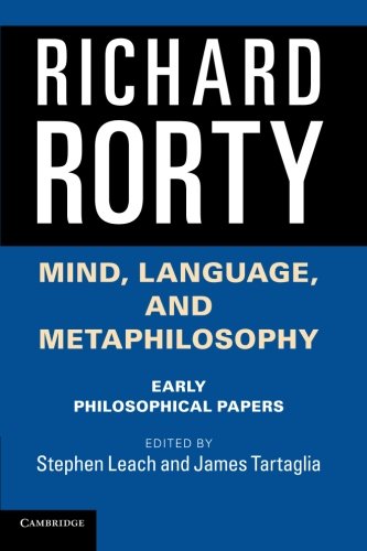 Mind, Language, and Metaphilosophy: Early Philosophical Papers