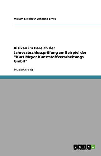 Risiken im Bereich der Jahresabschlussprüfung am Beispiel der Kurt Meyer Kunststoffverarbeitungs GmbH