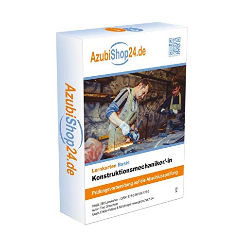 Lernkarten Konstruktionsmechaniker / Konstruktionsmechanikerin Prüfung Prüfungsvorbereitung Konstruktion: Prüfung Konstruktionsmechaniker Prüfungsvorbereitung Ausbildung
