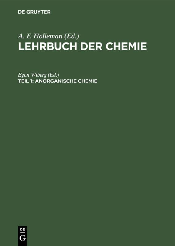 Anorganische Chemie (Lehrbuch der Chemie)