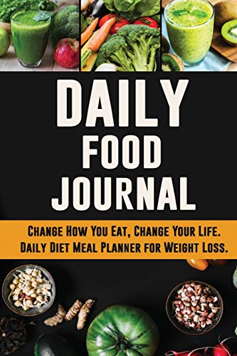 Pimpom Pretty Planners Daily Food Journal, Change How You Eat, Change Your Life | Daily Diet Meal Planner For Weight Loss | 12 Week Food Tracker With Motivational Quotes