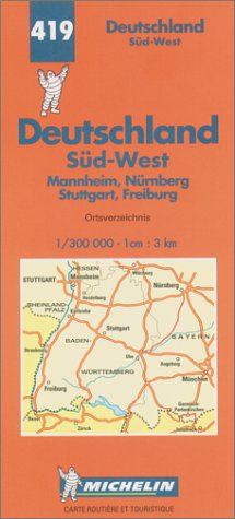 Michelin Karten, Bl.545 : Deutschland Süd-west (michelin Map)