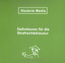 Definitionen für die Strafrechtsklausur. Audio-CD