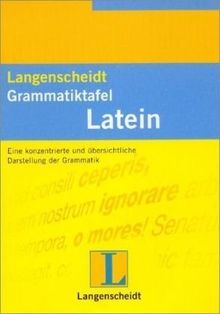 Langenscheidts Grammatiktafel Latein. Eine konzentrierte und übersichtliche Darstellung der Grammatik