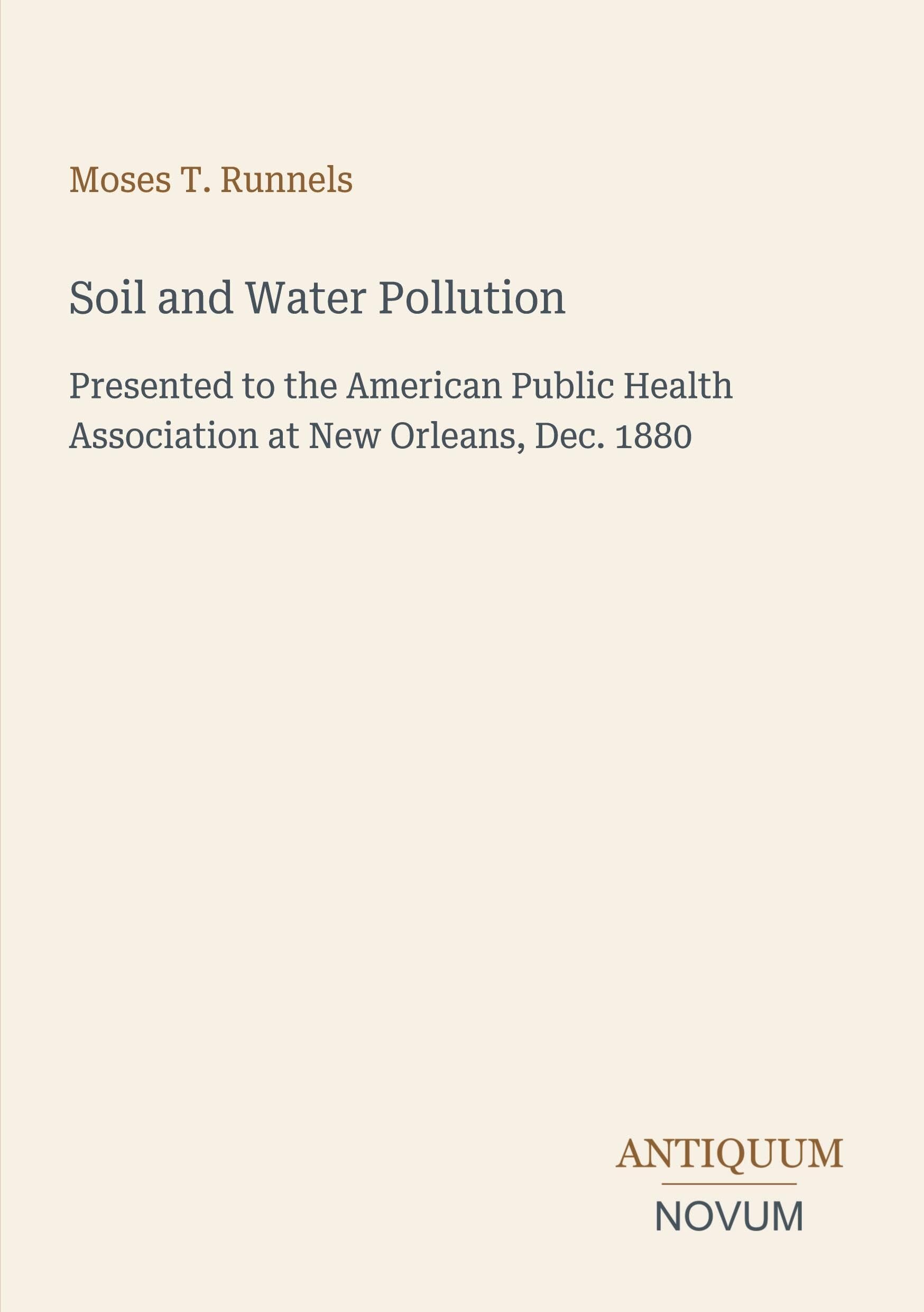 Soil and Water Pollution
