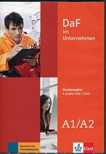 DaF im Unternehmen A1-A2: Medienpaket (4 Audio-CDs + DVD)