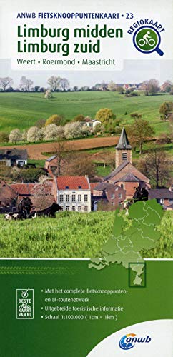Limburg-midden Limburg Zuid (Maastricht / Weert / Roermond) 1, 100 000, Fietsknooppenuntenkaarten (Anwb Fietsknooppuntenkaart, 23)