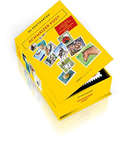 Postkartenbox 50 Tier-Briefmarken als Postkarten: In Kooperation mit Briefmarken Philatelie der Post CH AG