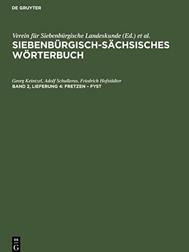 fretzen – Fyst: SISÄWB-B, Band 2, Lieferung 4 (Siebenbürgisch-Sächsisches Wörterbuch)