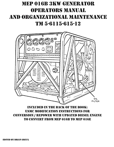 MEP 016B 3KW Generator Operators Manual and Organizational Maintenance TM 5-6115-615-12