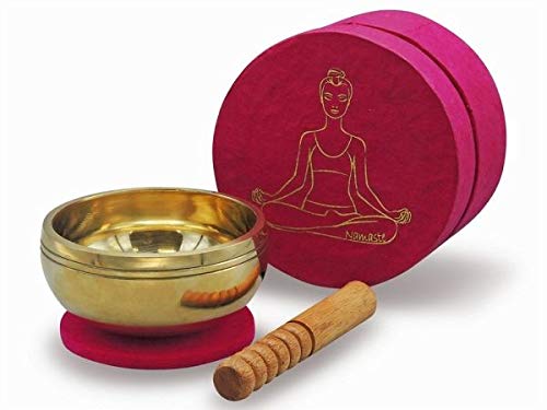Set in Box pink YOGA 5181: Klangschale edel verpackt, eine schöne und originelle Geschenkidee!