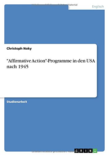 Affirmative Action-Programme in den USA nach 1945