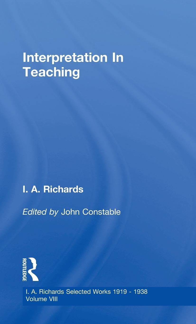 Interpretation In Teaching V 8 (Selections, 8, Band 8)