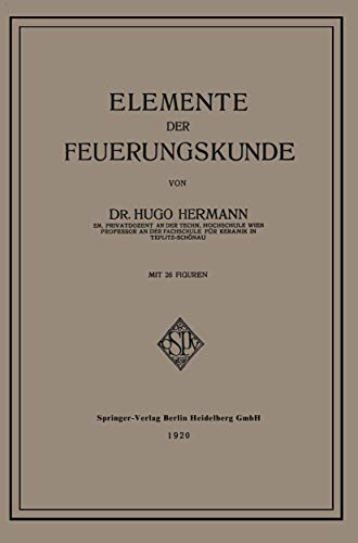 Elemente der Feuerungskunde