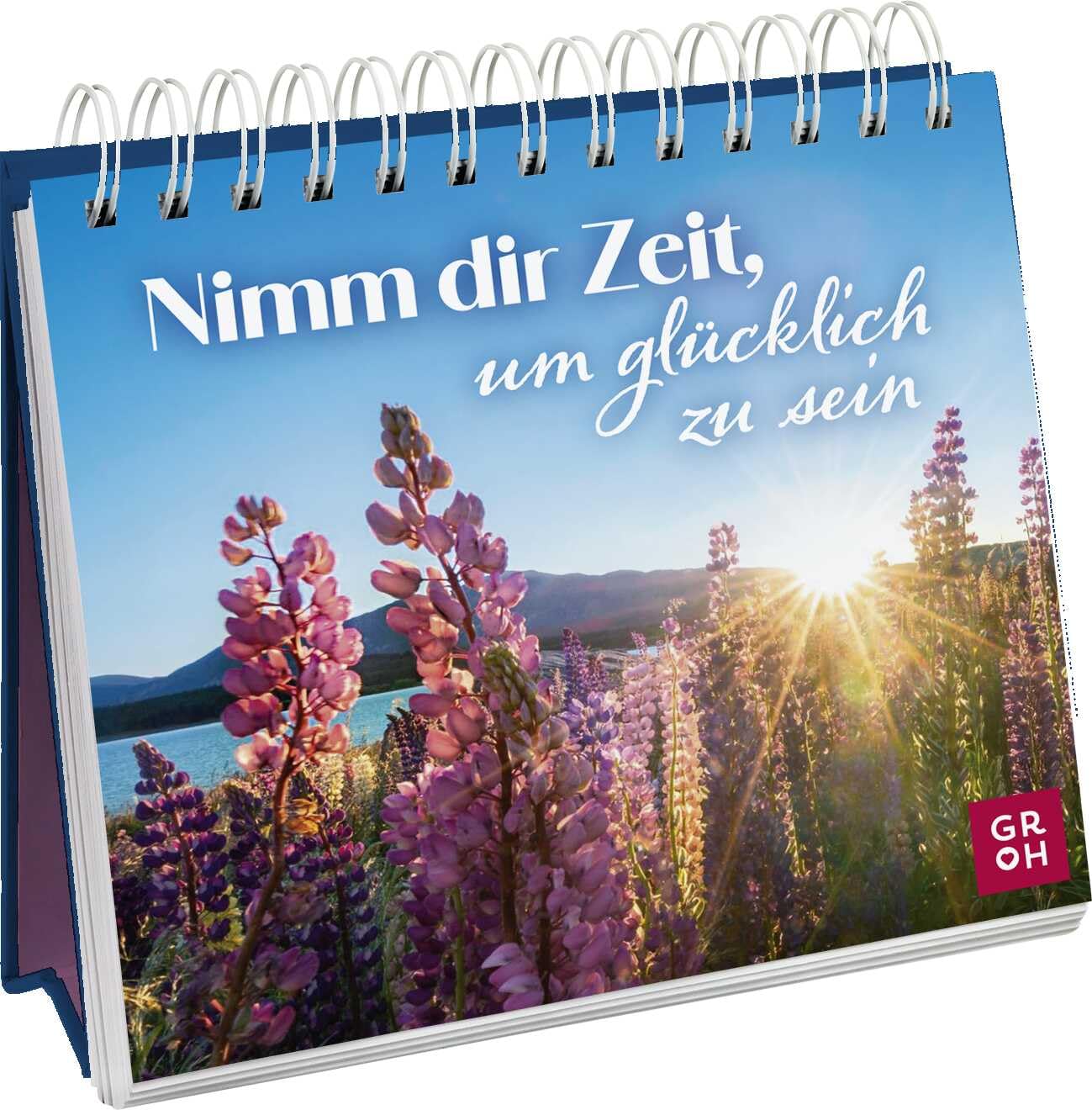 Nimm dir Zeit, um glücklich zu sein: Kleiner Deko-Aufsteller mit inspirierenden Fragen und Zitaten für mehr Glück, Achtsamkeit und Lebensfreude.