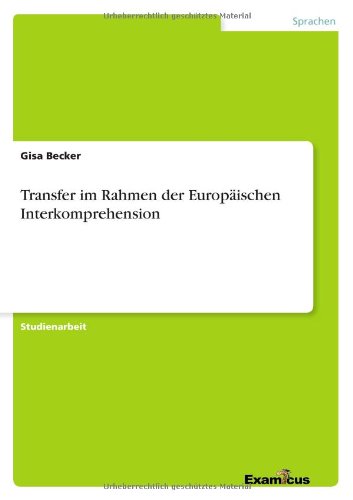 Transfer im Rahmen der Europäischen Interkomprehension