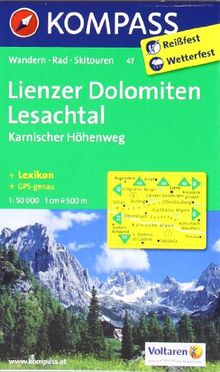 Lienzer Dolomiten - Lesachtal - Karnischer Höhenweg: Wanderkarte mit Aktiv Guide, alpinen Skirouten und Radrouten. GPS-genau. 1:50000