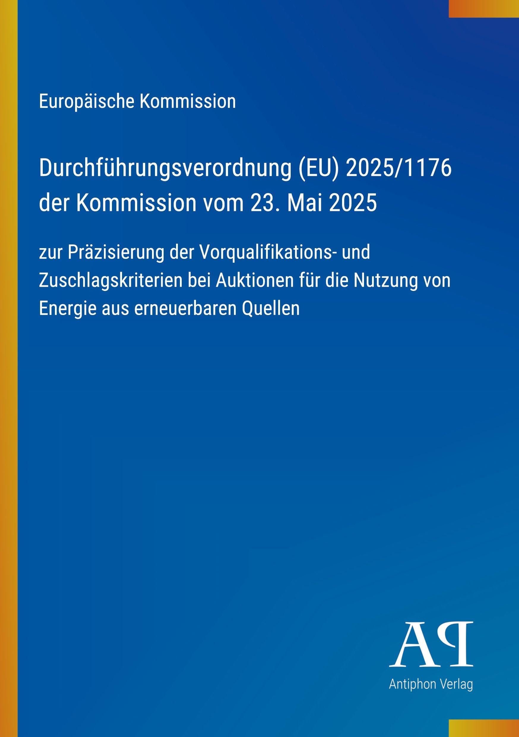 Durchführungsverordnung (EU) 2025/1176 der Kommission vom 23. Mai 2025