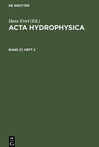Acta Hydrophysica, Band 27, Heft 2, Acta Hydrophysica Band 27, Heft 2